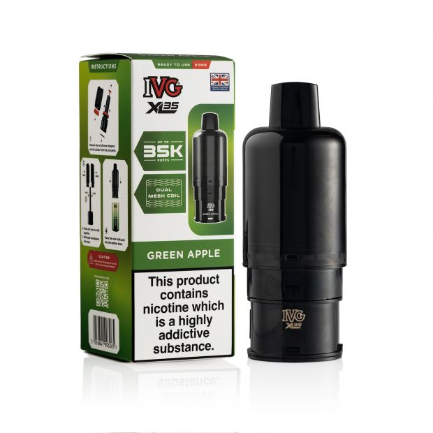 IVG XL35 Green Apple pod & box